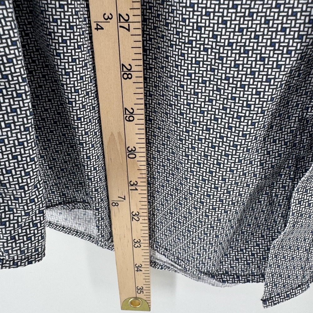 Cinch Shirt Mens 2XL Gray Geometric Embroidered Pocket Button Up Long Sleeve - Picture 5 of 8